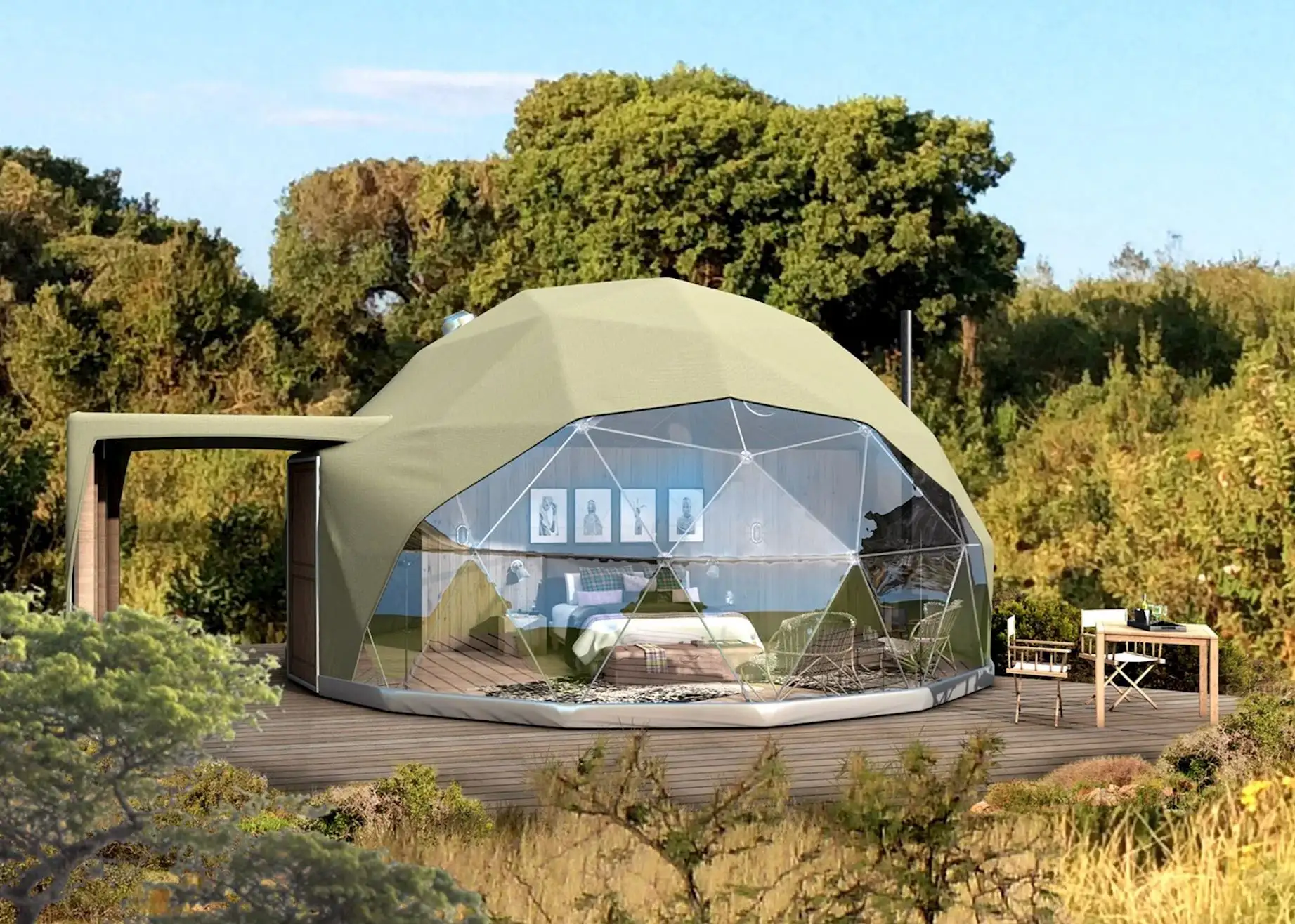 Ngorongoro Highlands Camp set amidst the scenic highlands of Ngorongoro Crater, Tanzania.